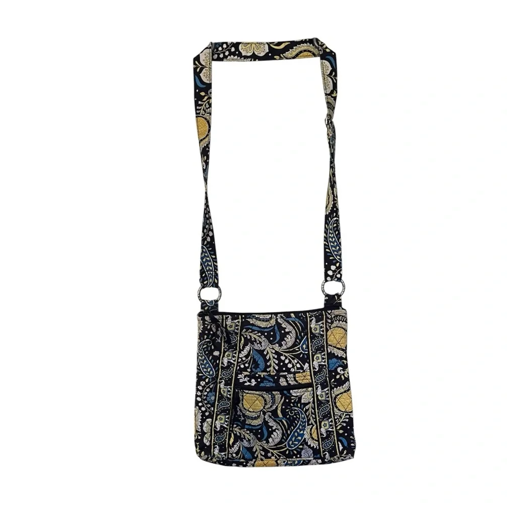 Vera Bradley Ellie Blue Hipster Quilted Crossbody Bag - Picture 2 of 8